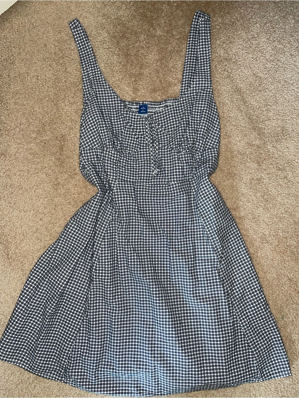 Old Navy Gingham 100% Cotton Smocked Sundress